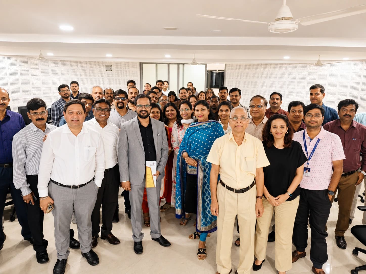 Group photo from a coaching and mindfulness session at Salesforce.